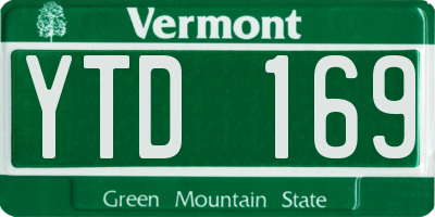 VT license plate YTD169