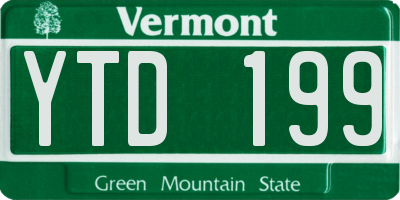 VT license plate YTD199