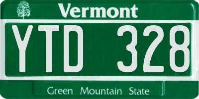 VT license plate YTD328