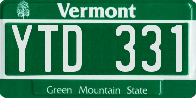 VT license plate YTD331