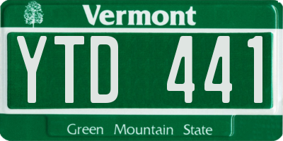 VT license plate YTD441