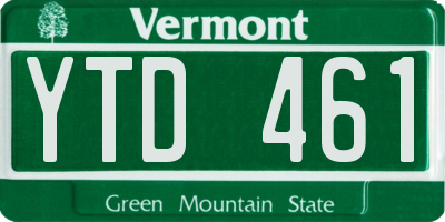 VT license plate YTD461