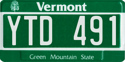 VT license plate YTD491
