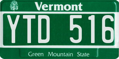 VT license plate YTD516