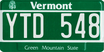 VT license plate YTD548
