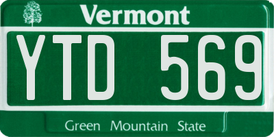 VT license plate YTD569