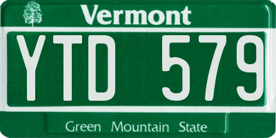 VT license plate YTD579