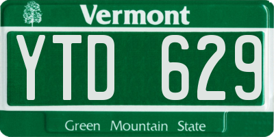 VT license plate YTD629