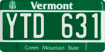 VT license plate YTD631