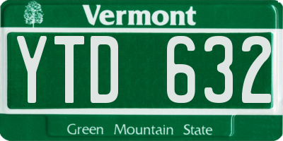 VT license plate YTD632