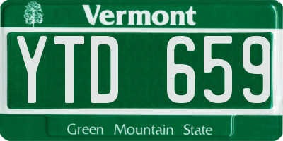 VT license plate YTD659