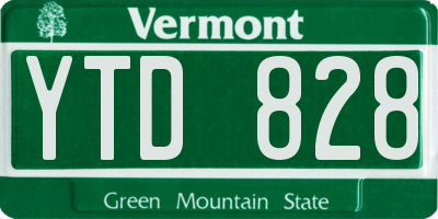 VT license plate YTD828