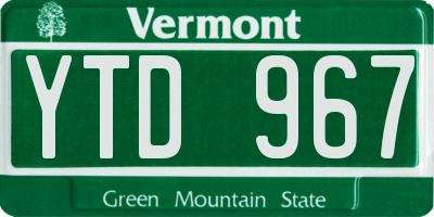 VT license plate YTD967