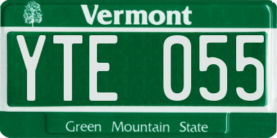 VT license plate YTE055