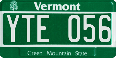 VT license plate YTE056