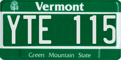 VT license plate YTE115