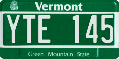 VT license plate YTE145