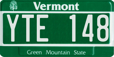 VT license plate YTE148