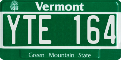 VT license plate YTE164