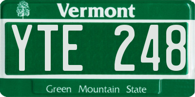 VT license plate YTE248