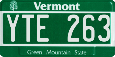 VT license plate YTE263