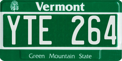 VT license plate YTE264