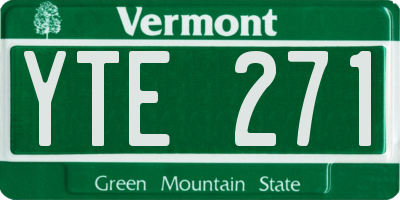 VT license plate YTE271