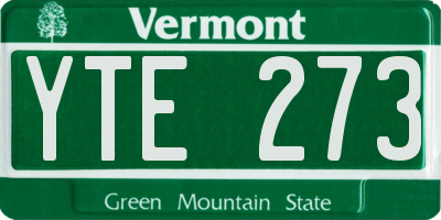 VT license plate YTE273