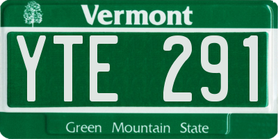 VT license plate YTE291