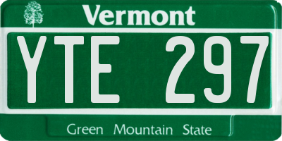 VT license plate YTE297