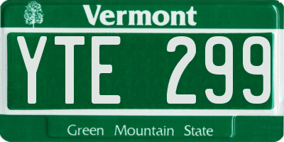 VT license plate YTE299