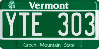 VT license plate YTE303