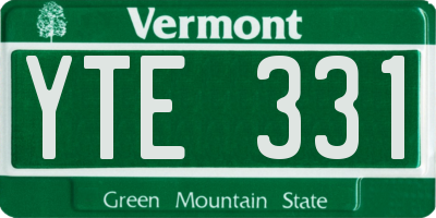 VT license plate YTE331