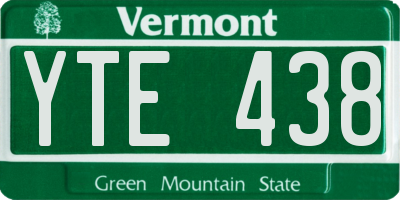VT license plate YTE438