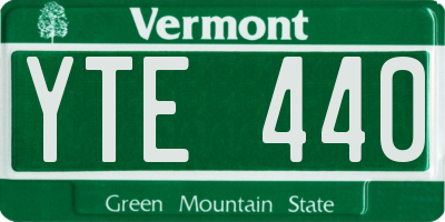 VT license plate YTE440