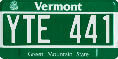 VT license plate YTE441