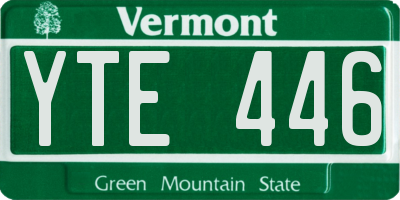 VT license plate YTE446