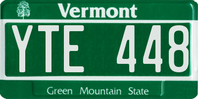 VT license plate YTE448