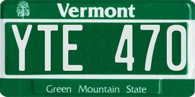 VT license plate YTE470