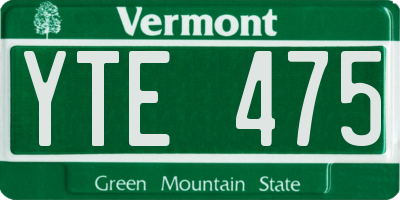 VT license plate YTE475
