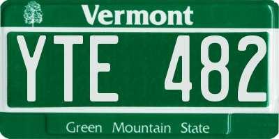 VT license plate YTE482