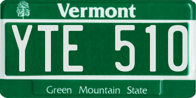 VT license plate YTE510