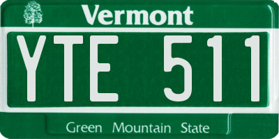 VT license plate YTE511