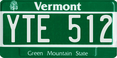 VT license plate YTE512