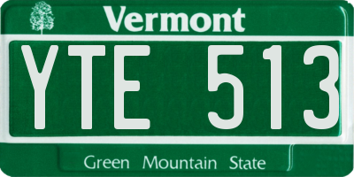 VT license plate YTE513