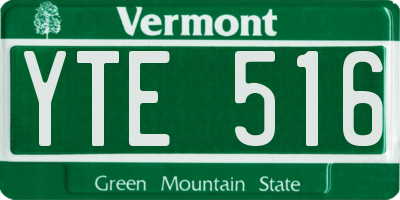 VT license plate YTE516
