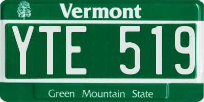 VT license plate YTE519