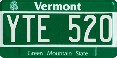 VT license plate YTE520