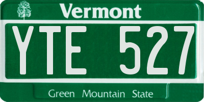 VT license plate YTE527