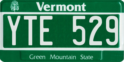 VT license plate YTE529
